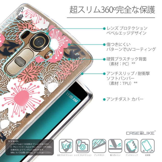 Details in Japanese - CASEiLIKE LG G4 back cover Japanese Floral 2255