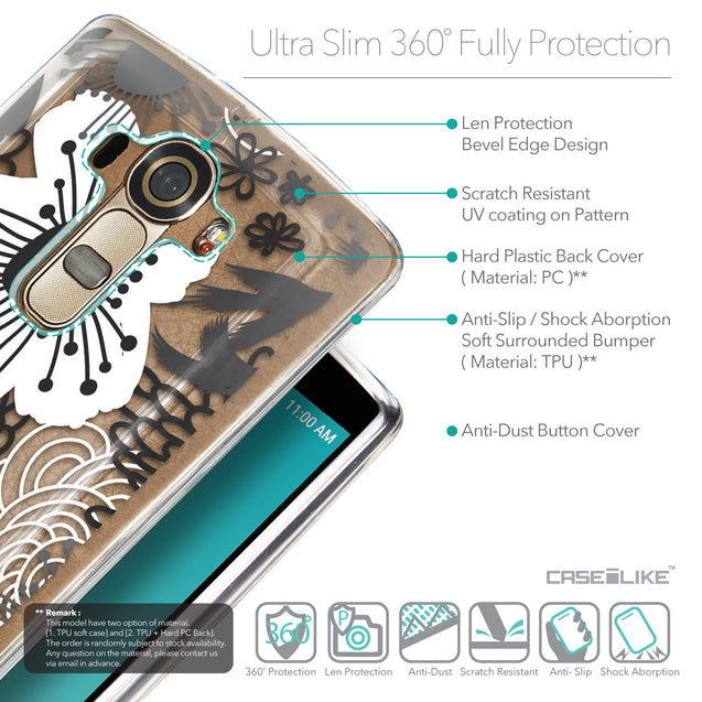 Details in English - CASEiLIKE LG G4 back cover Japanese Floral 2256