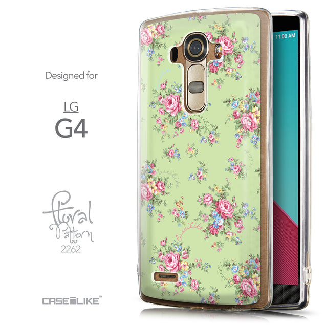 Front & Side View - CASEiLIKE LG G4 back cover Floral Rose Classic 2262