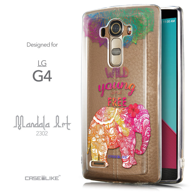 Front & Side View - CASEiLIKE LG G4 back cover Mandala Art 2302