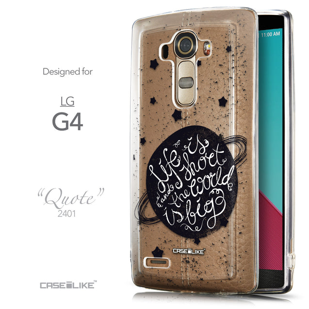 Front & Side View - CASEiLIKE LG G4 back cover Quote 2401