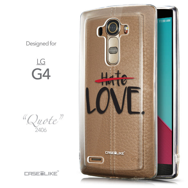 Front & Side View - CASEiLIKE LG G4 back cover Quote 2406