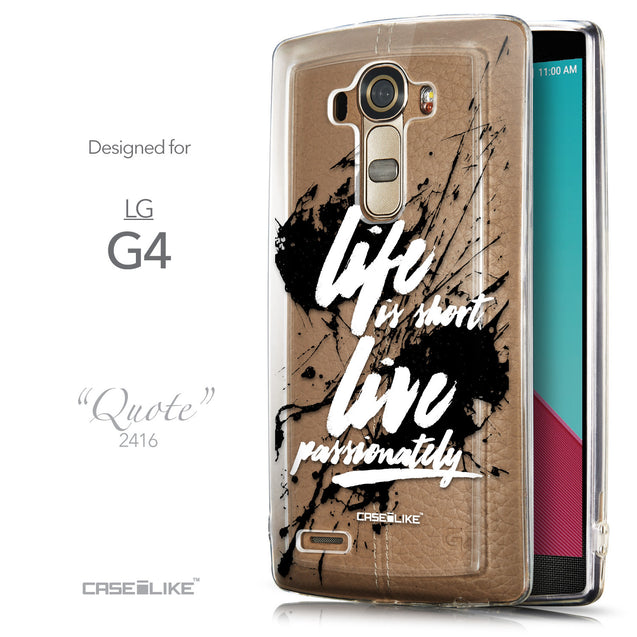 Front & Side View - CASEiLIKE LG G4 back cover Quote 2416