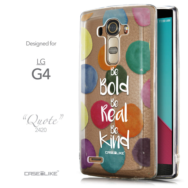 Front & Side View - CASEiLIKE LG G4 back cover Quote 2420