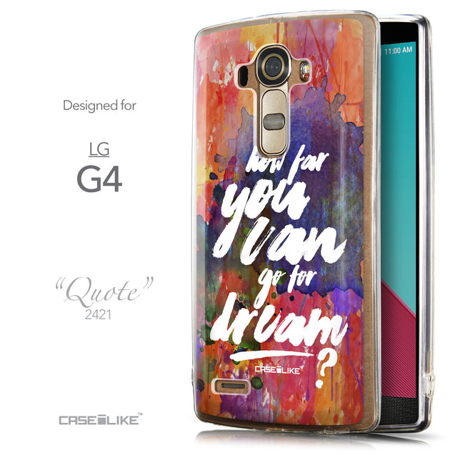 Front & Side View - CASEiLIKE LG G4 back cover Quote 2421