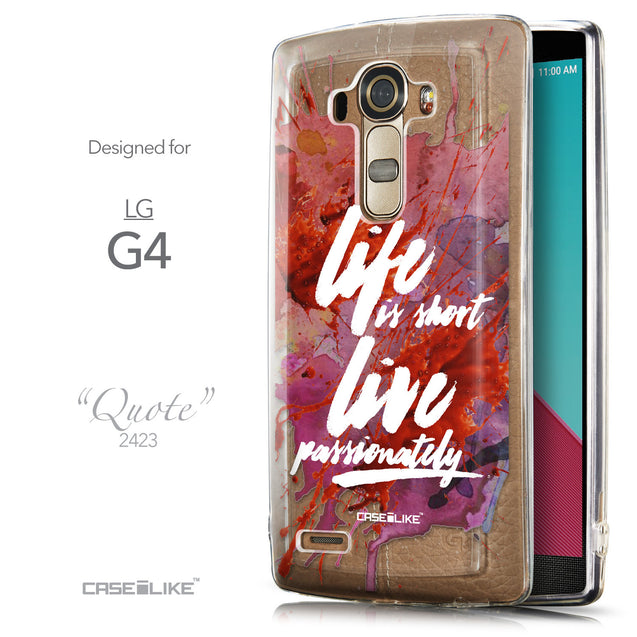 Front & Side View - CASEiLIKE LG G4 back cover Quote 2423