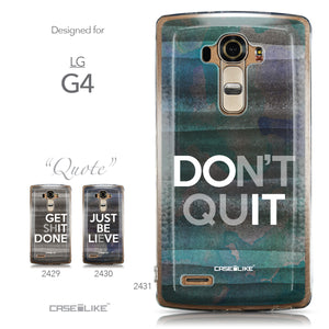 Collection - CASEiLIKE LG G4 back cover Quote 2431