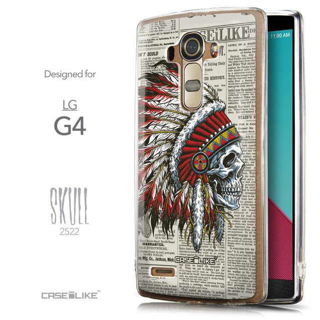 Front & Side View - CASEiLIKE LG G4 back cover Art of Skull 2522