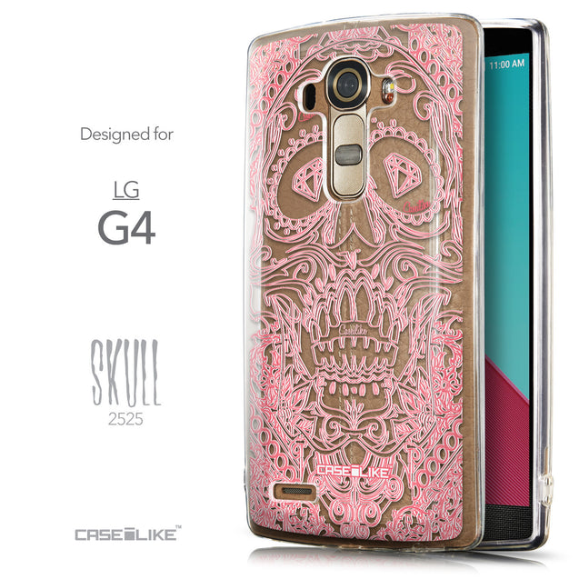 Front & Side View - CASEiLIKE LG G4 back cover Art of Skull 2525