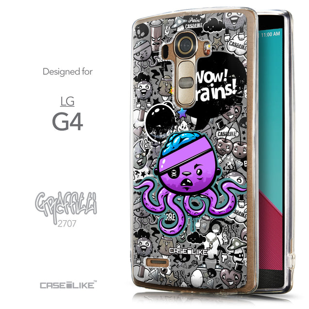 Front & Side View - CASEiLIKE LG G4 back cover Graffiti 2707