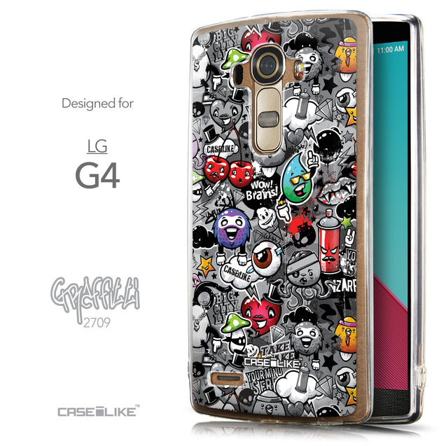 Front & Side View - CASEiLIKE LG G4 back cover Graffiti 2709