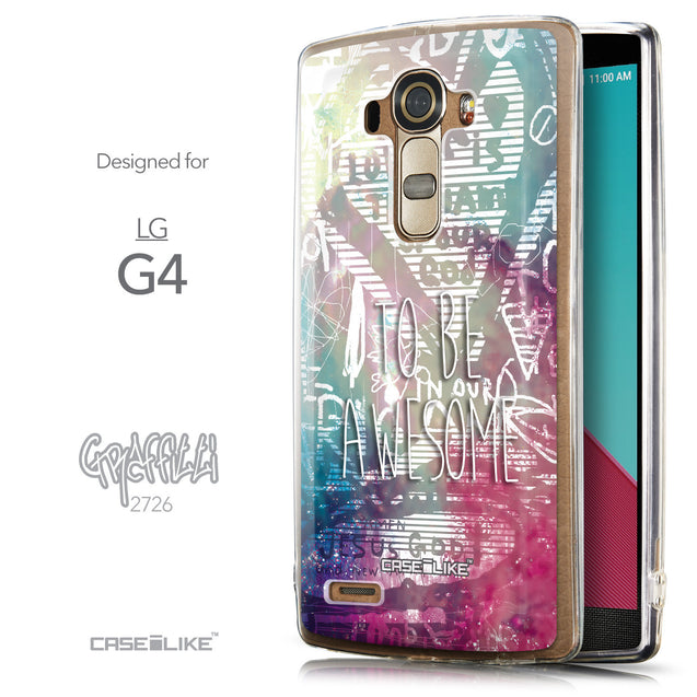 Front & Side View - CASEiLIKE LG G4 back cover Graffiti 2726