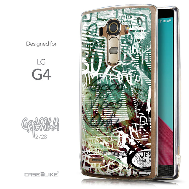 Front & Side View - CASEiLIKE LG G4 back cover Graffiti 2728