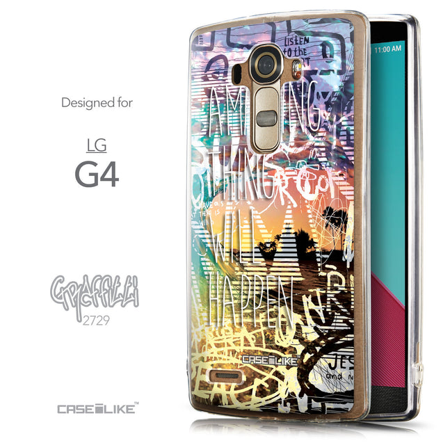 Front & Side View - CASEiLIKE LG G4 back cover Graffiti 2729
