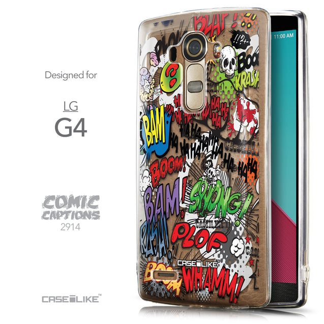 Front & Side View - CASEiLIKE LG G4 back cover Comic Captions 2914