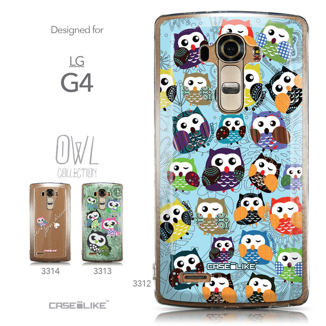 Collection - CASEiLIKE LG G4 back cover Owl Graphic Design 3312