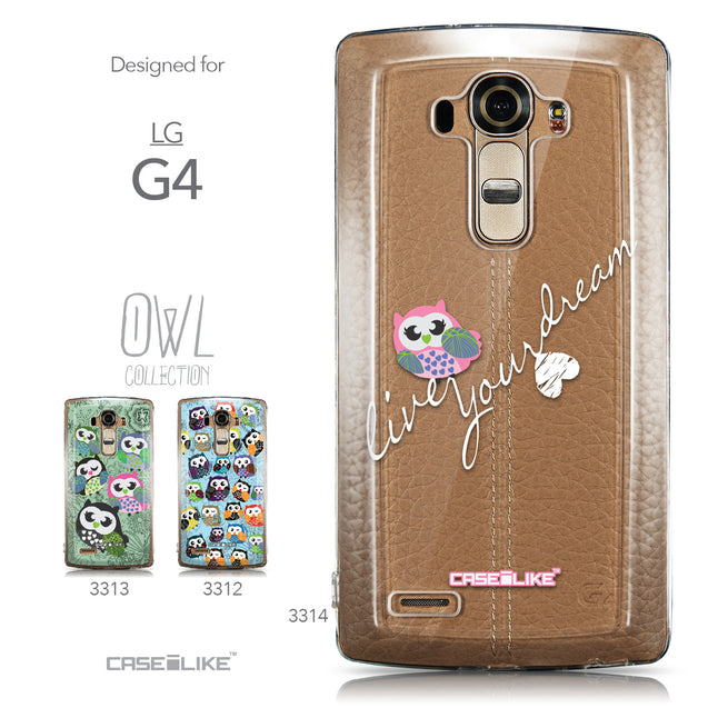 Collection - CASEiLIKE LG G4 back cover Owl Graphic Design 3314