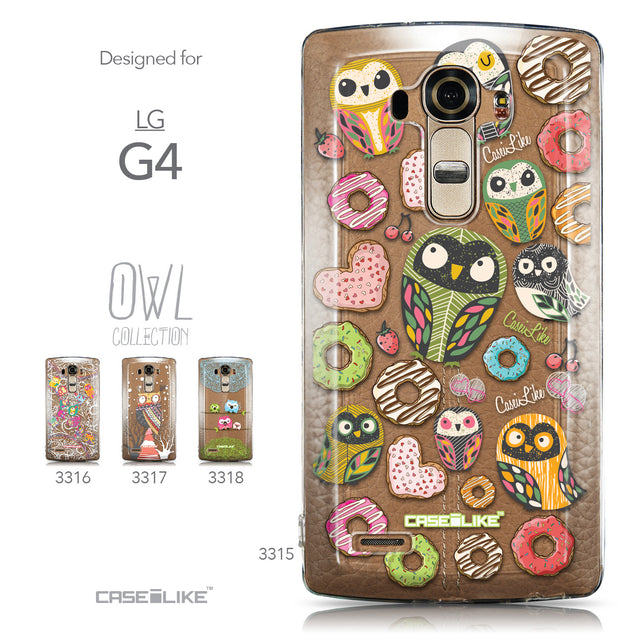 Collection - CASEiLIKE LG G4 back cover Owl Graphic Design 3315