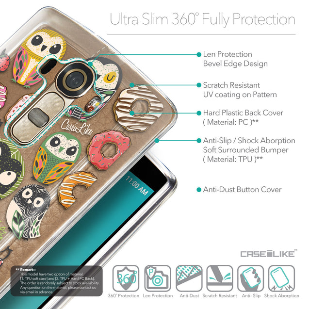Details in English - CASEiLIKE LG G4 back cover Owl Graphic Design 3315
