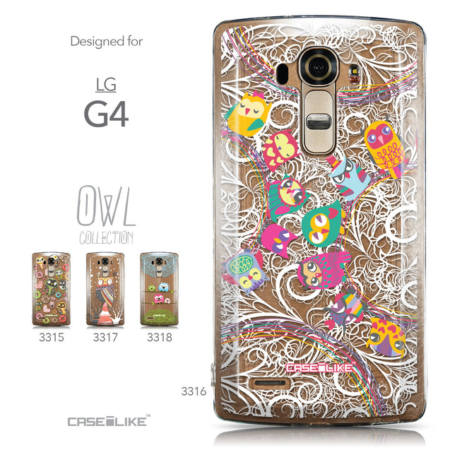 Collection - CASEiLIKE LG G4 back cover Owl Graphic Design 3316
