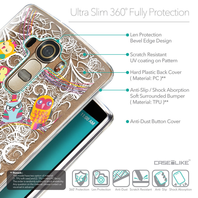 Details in English - CASEiLIKE LG G4 back cover Owl Graphic Design 3316
