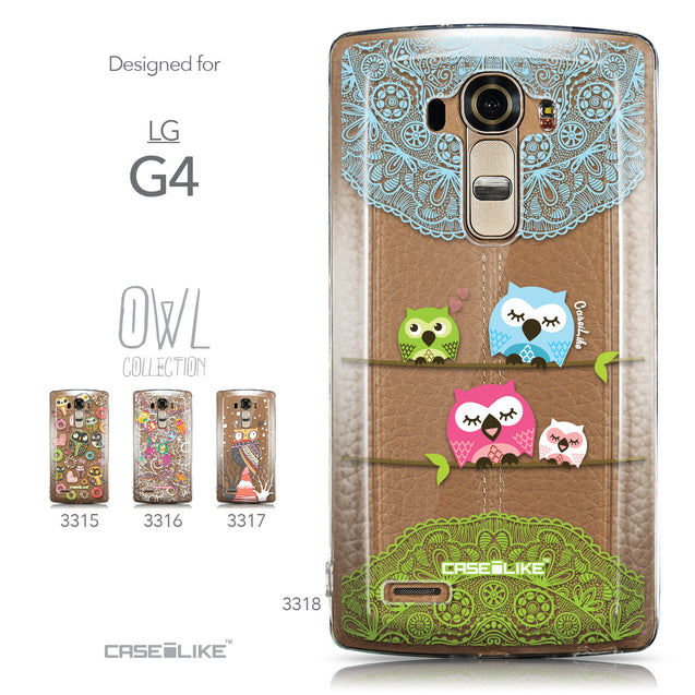 Collection - CASEiLIKE LG G4 back cover Owl Graphic Design 3318