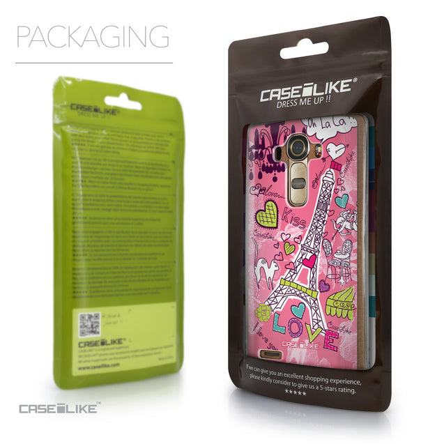Packaging - CASEiLIKE LG G4 back cover Paris Holiday 3905