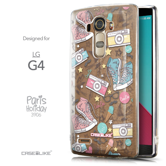 Front & Side View - CASEiLIKE LG G4 back cover Paris Holiday 3906