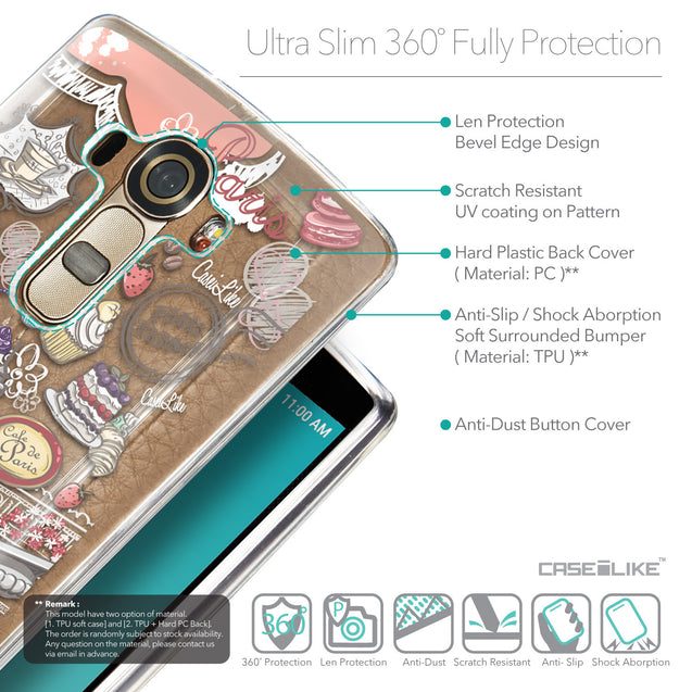 Details in English - CASEiLIKE LG G4 back cover Paris Holiday 3907