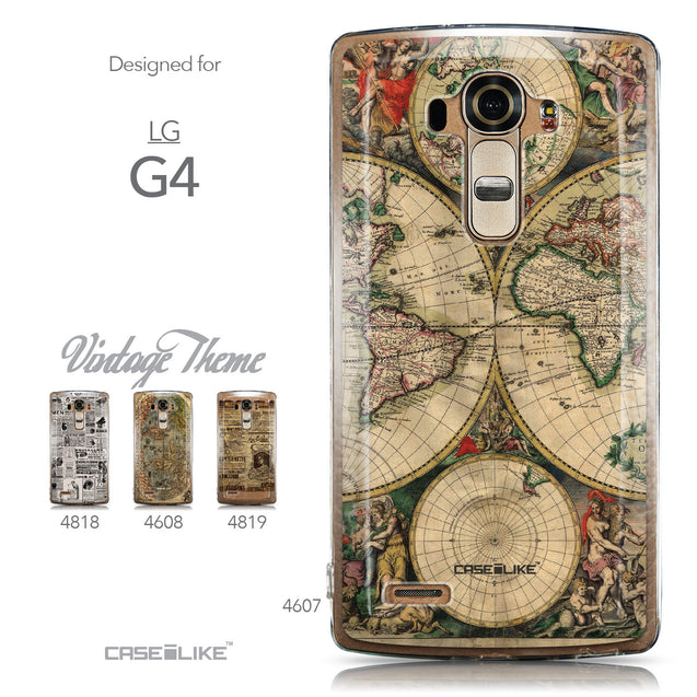 Collection - CASEiLIKE LG G4 back cover World Map Vintage 4607