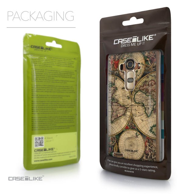 Packaging - CASEiLIKE LG G4 back cover World Map Vintage 4607