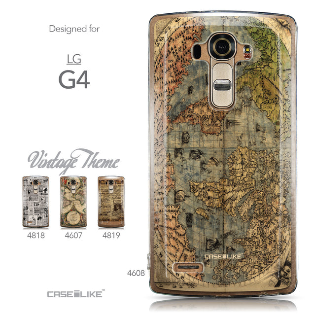 Collection - CASEiLIKE LG G4 back cover World Map Vintage 4608