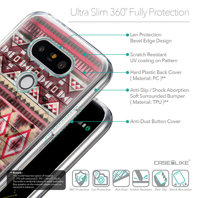 Details in English - CASEiLIKE LG G5 back cover Indian Tribal Theme Pattern 2057