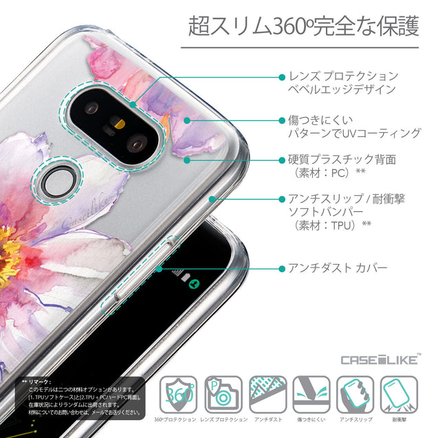 Details in Japanese - CASEiLIKE LG G5 back cover Watercolor Floral 2231