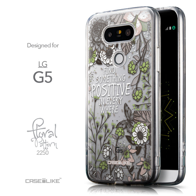 Front & Side View - CASEiLIKE LG G5 back cover Blooming Flowers 2250