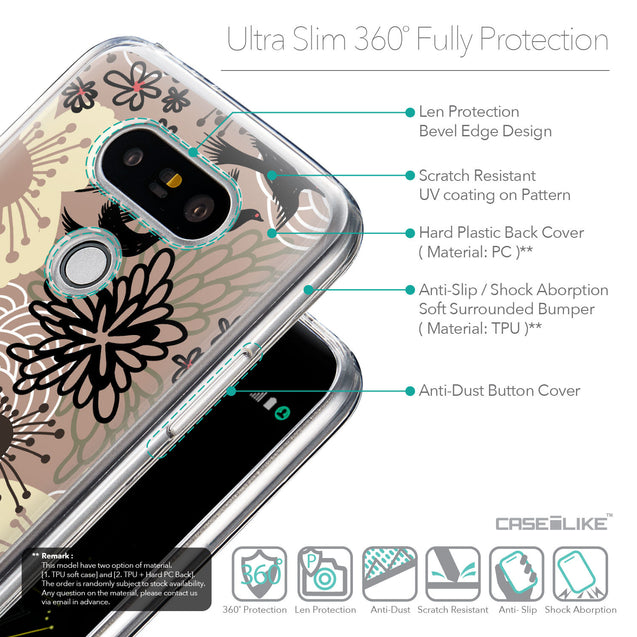 Details in English - CASEiLIKE LG G5 back cover Japanese Floral 2254