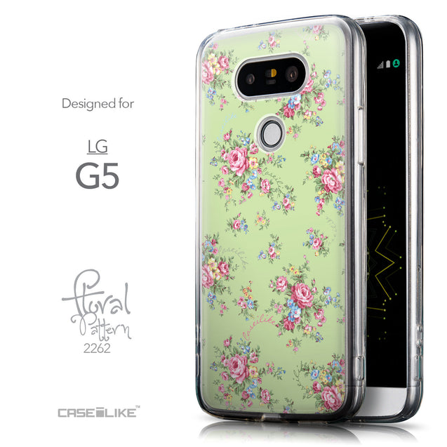 Front & Side View - CASEiLIKE LG G5 back cover Floral Rose Classic 2262