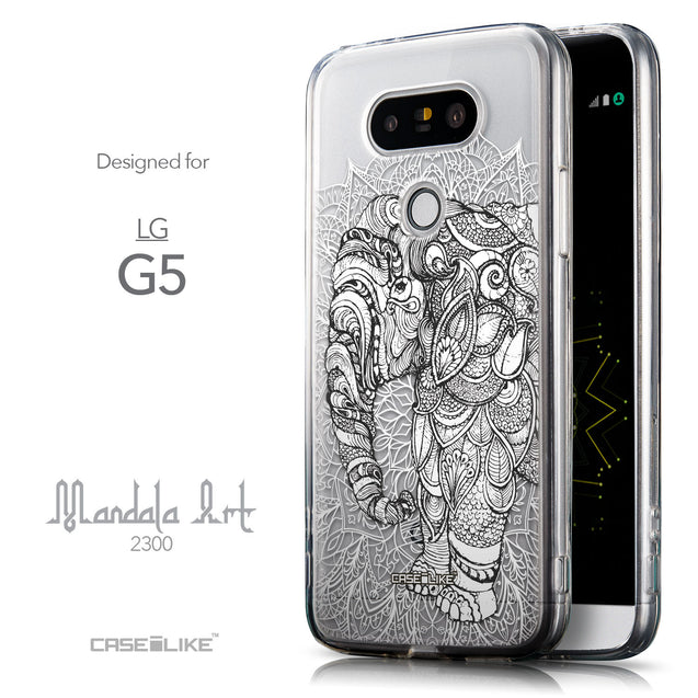 Front & Side View - CASEiLIKE LG G5 back cover Mandala Art 2300