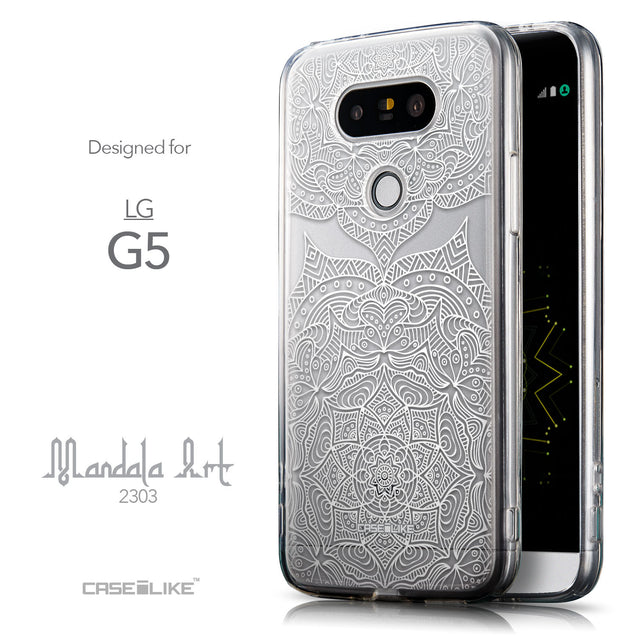 Front & Side View - CASEiLIKE LG G5 back cover Mandala Art 2303