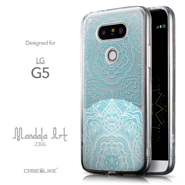 Front & Side View - CASEiLIKE LG G5 back cover Mandala Art 2306
