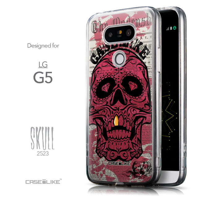 Front & Side View - CASEiLIKE LG G5 back cover Art of Skull 2523