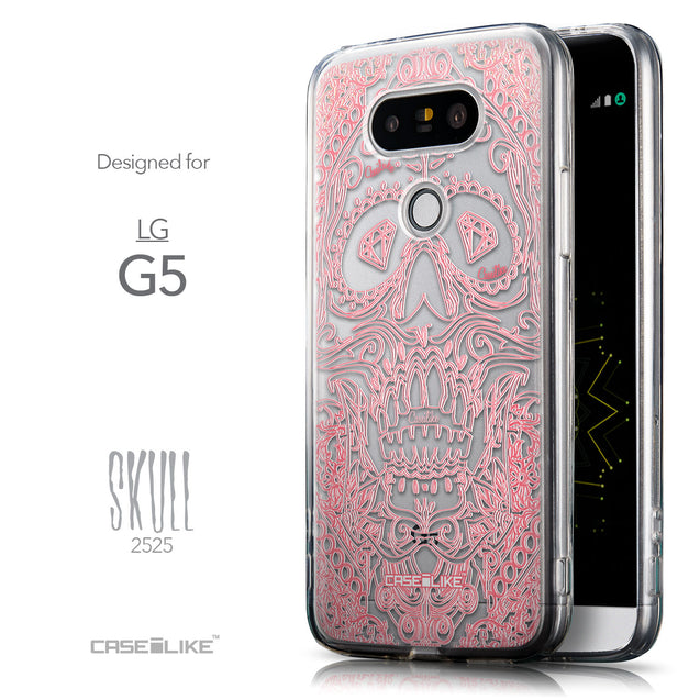 Front & Side View - CASEiLIKE LG G5 back cover Art of Skull 2525