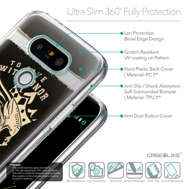 Details in English - CASEiLIKE LG G5 back cover Art of Skull 2529