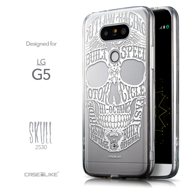 Front & Side View - CASEiLIKE LG G5 back cover Art of Skull 2530