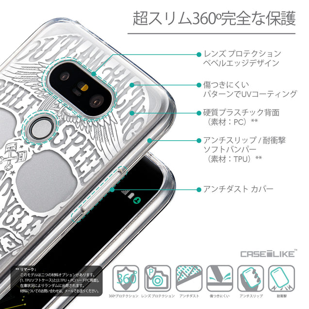 Details in Japanese - CASEiLIKE LG G5 back cover Art of Skull 2530
