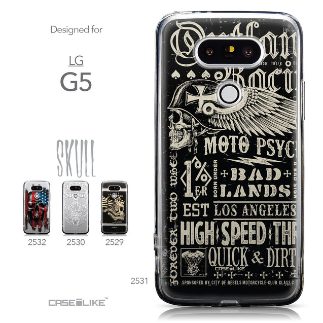 Collection - CASEiLIKE LG G5 back cover Art of Skull 2531