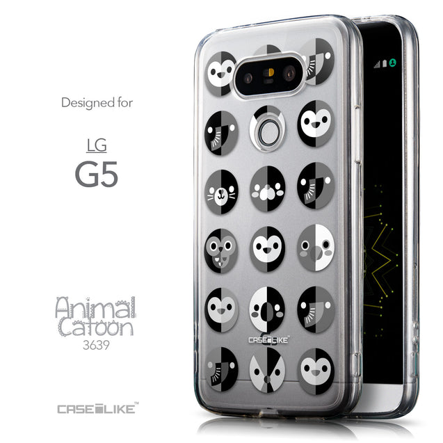 Front & Side View - CASEiLIKE LG G5 back cover Animal Cartoon 3639