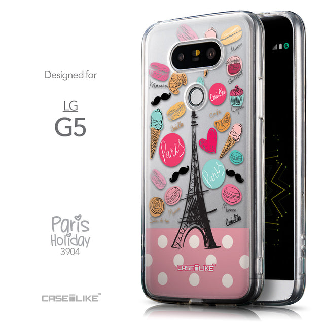 Front & Side View - CASEiLIKE LG G5 back cover Paris Holiday 3904