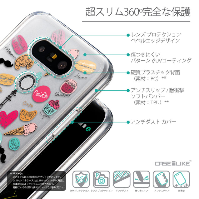 Details in Japanese - CASEiLIKE LG G5 back cover Paris Holiday 3904