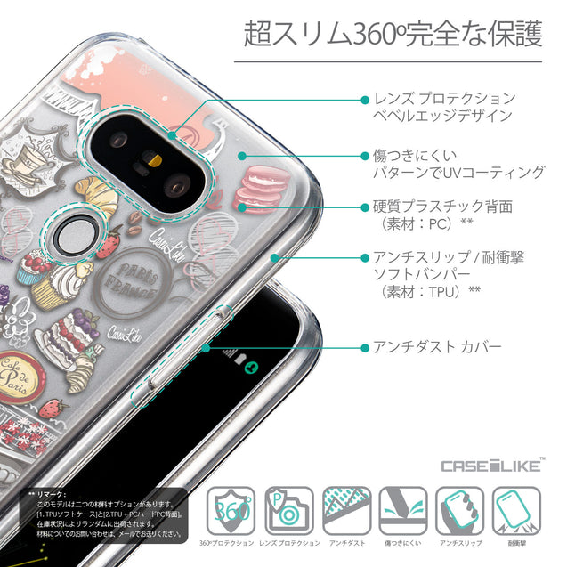 Details in Japanese - CASEiLIKE LG G5 back cover Paris Holiday 3907
